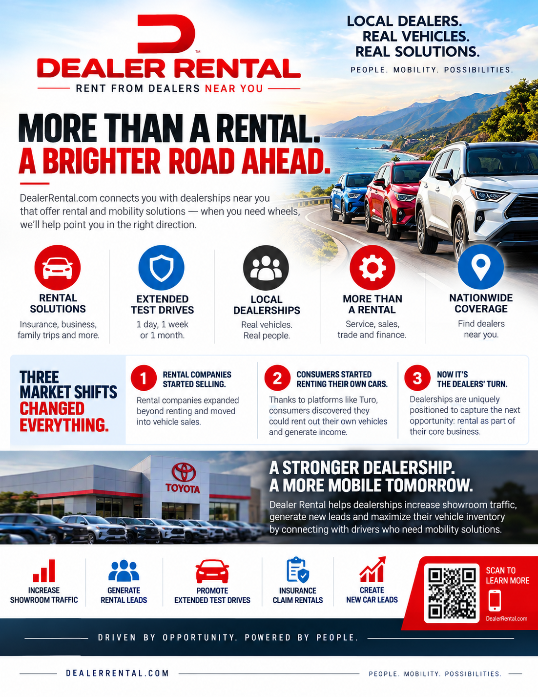 Dealer Rental — More than a rental, a brighter road ahead marketing collateral
