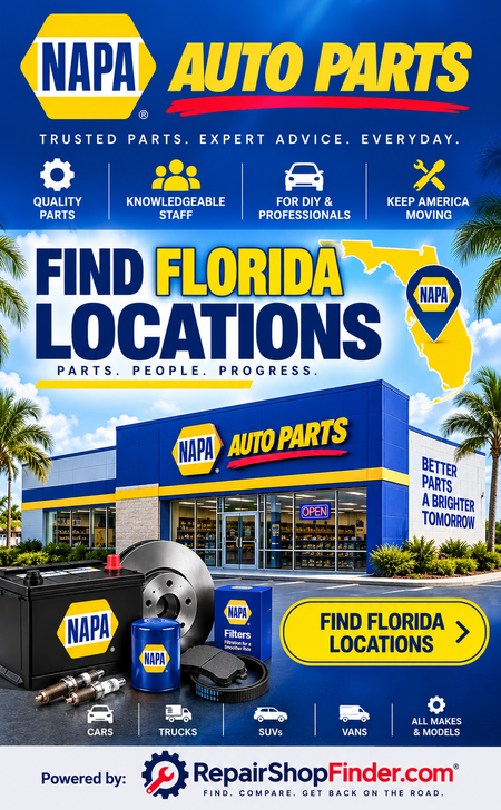 NAPA Auto Parts — Find Florida Locations — Powered by RepairShopFinder.com